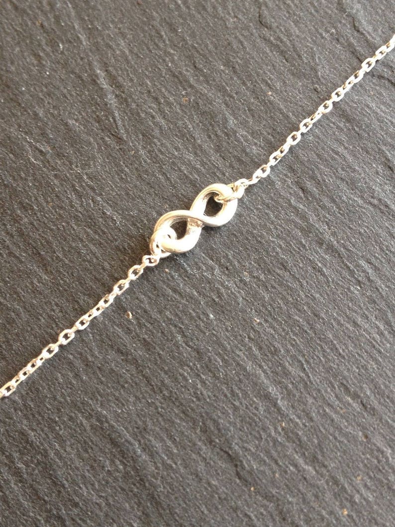 small silver necklace infinity symbol