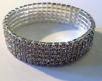 1 Crystal bracelet 18cm elastic