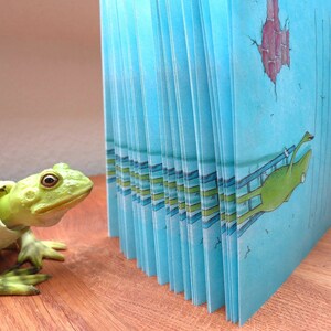 Note Frog Many words, 2 pieces A5, writing pad, stationery, letter writing, Notepad, writing paper, Frog paper image 2