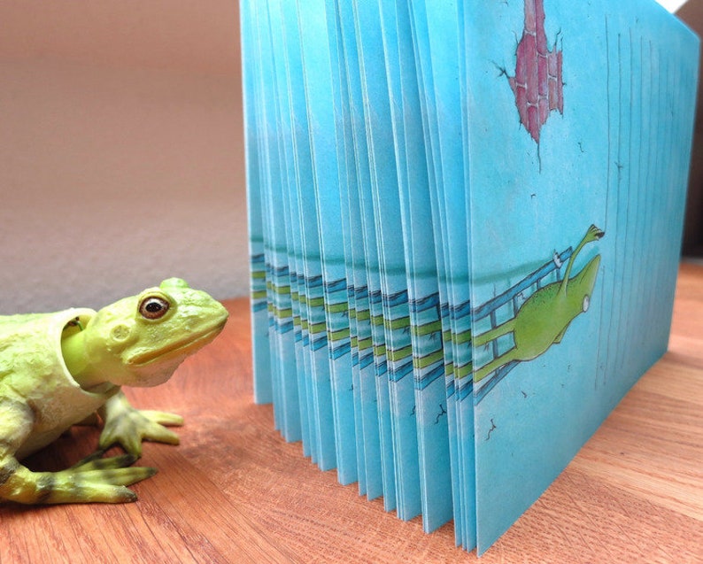 Note frog Many Words, 2 pieces A5, notepads, notepad, writing pad, writing paper, frog notepad, funny notepad, frog image 3