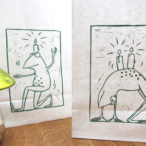 Bag Advent 4 light bags with frog print, bag lights, bags tea light, Advent wreath, Advent calendar, light bags, Advent, Christmas image 4