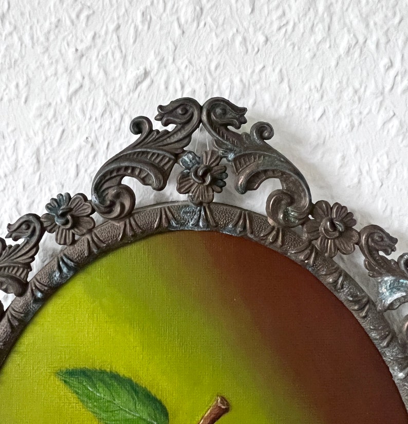 The apple frog, frog prince, frog picture, still life, original picture, acrylic painting, unique, fruit, apple image 6