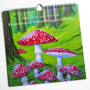 Birthday calendar, perpetual calendar, wall calendar, frogs, art calendar, animal calendar, frog calendar, gift