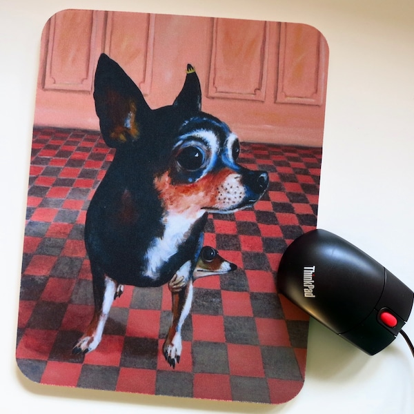 Kunztpad - Mousepad Chihuahuafrosch, Mauspad , Frosch Mousepad, Chihuahua, Büro, Schreibtisch, Computer, Arbeitsplatz, witziges Mousepad