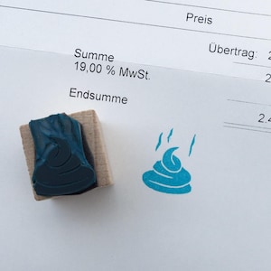 Stamp &quot;The poop is steaming&quot;, mini stamp, mini stamp, poop stamp, small stamp, funny stamp, hand carved stamp