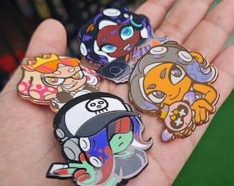 Splatoon Side Order Enamel pins