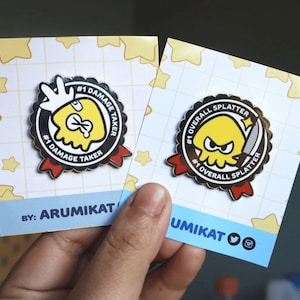 Splatoon medal awards enamel pin