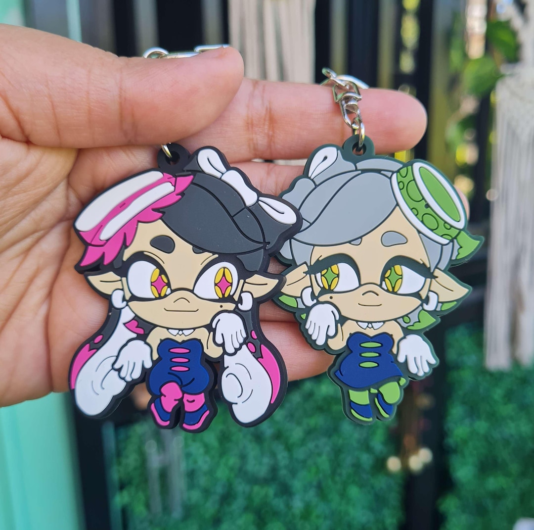 Squid Sisters Callie and Marie Rubber Keychains - Etsy
