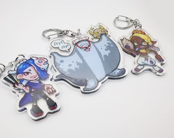 Splatoon Deep Cut Shiver Frye Big Man Pixel art Acrylic Charm