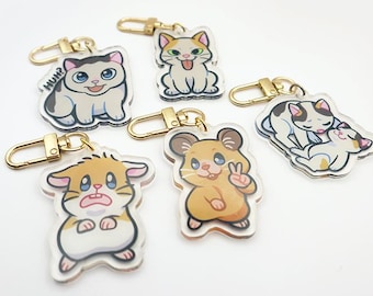 Funny Cat Animal Meme Acrylic Charms Volume 6