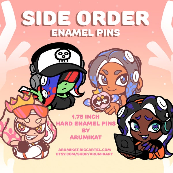 PRE-ORDER Splatoon Side Order Enamel pins