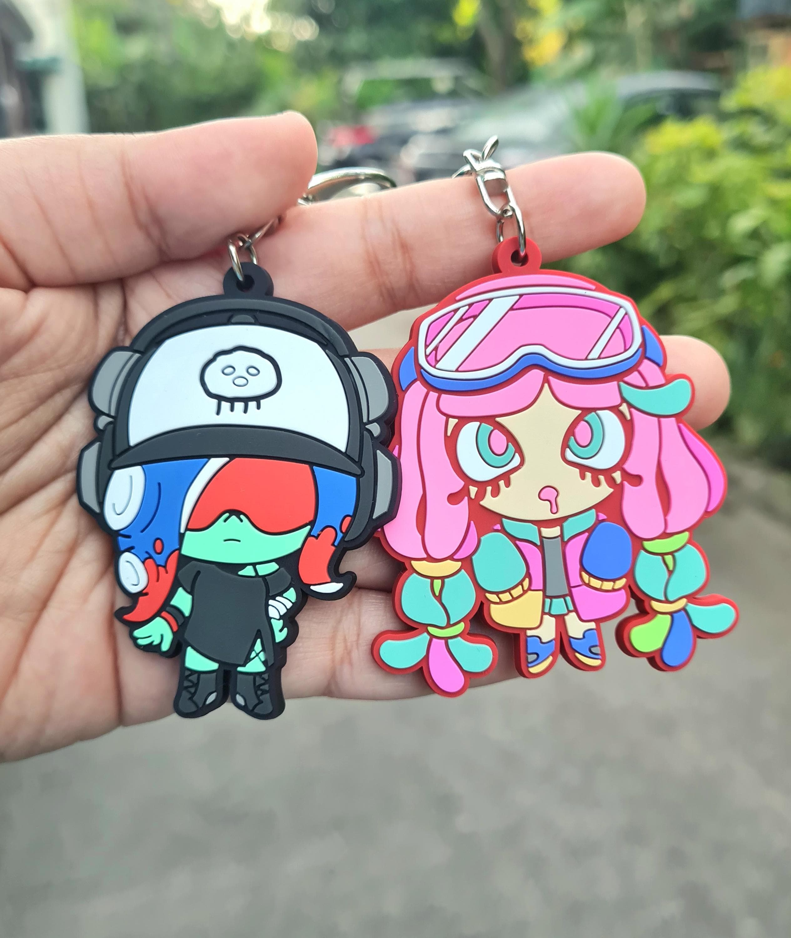 Harmony and Acht Rubber Keychains