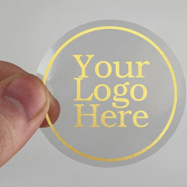 100 x transparante ronde 45 mm 50 mm 90 mm stickers goud glanzende folie logo transparante etiketten zakelijke stickers