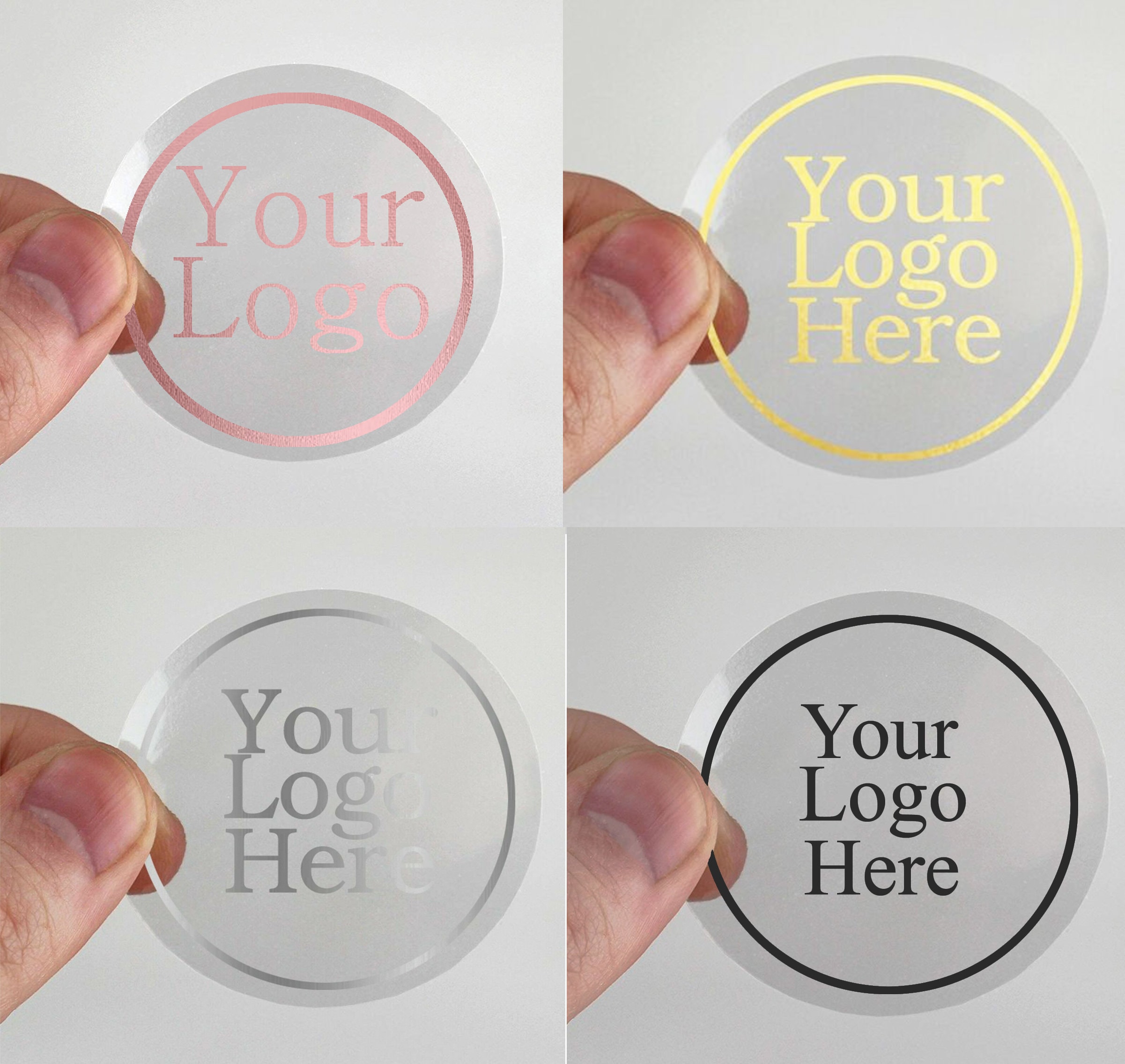 100 X Clear Round 45mm 50mm 65mm 90mm Stickers Silver Gold - Etsy