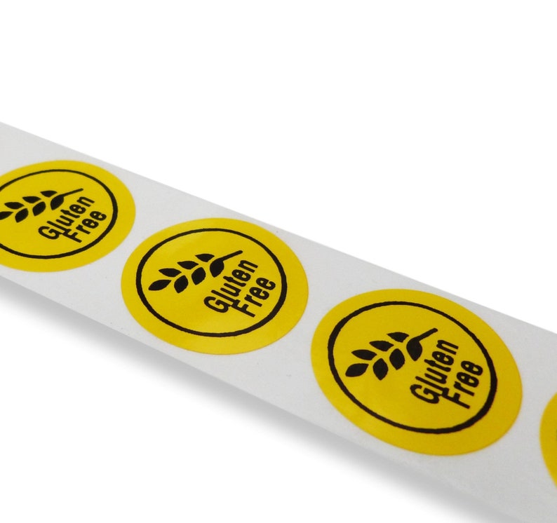 25mm round food allergen allergy labels contains nuts gluten free soya free dairy free nut free safety stickers 043 image 5