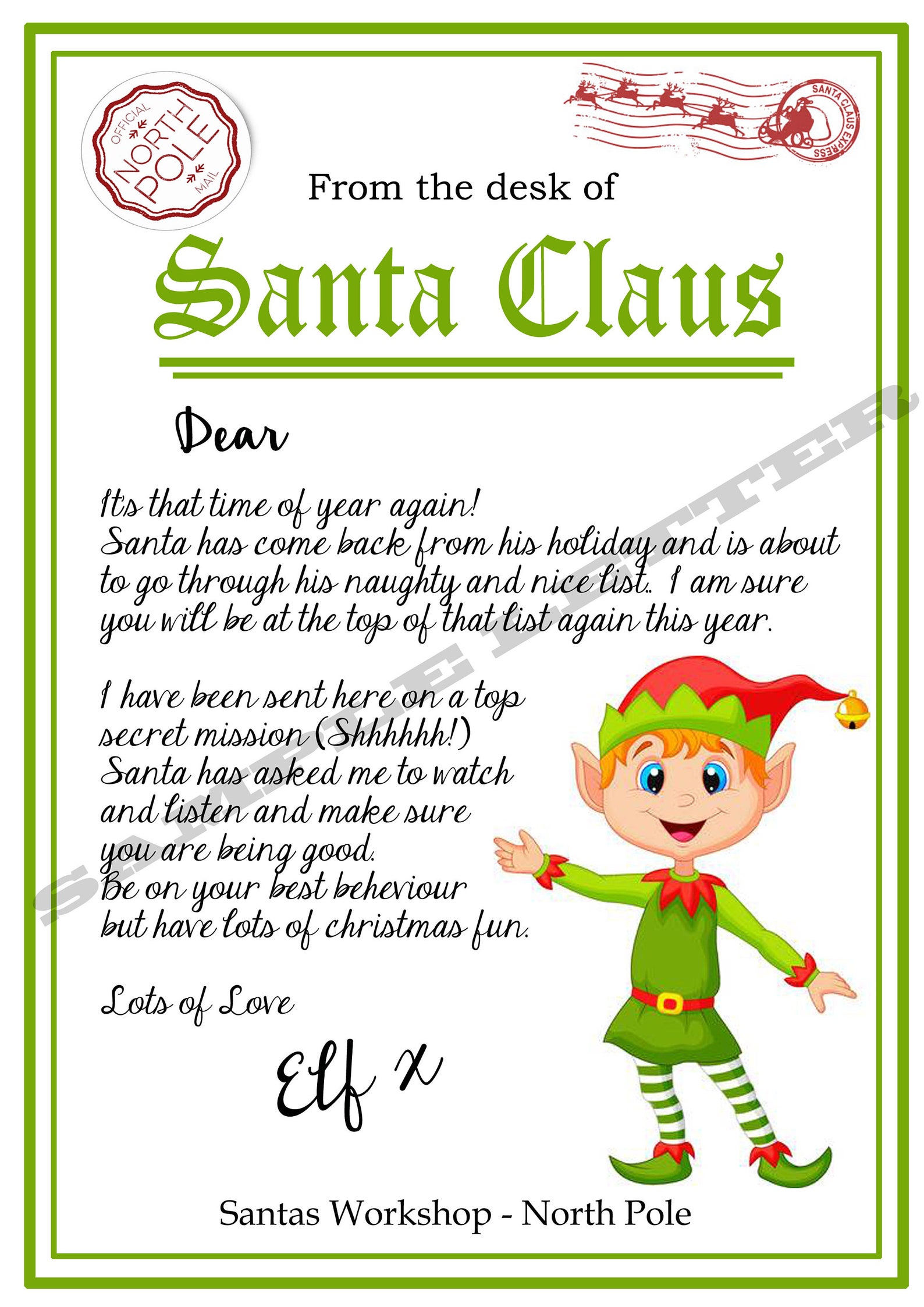 printable-download-elf-arrival-letter-from-santa-note-etsy