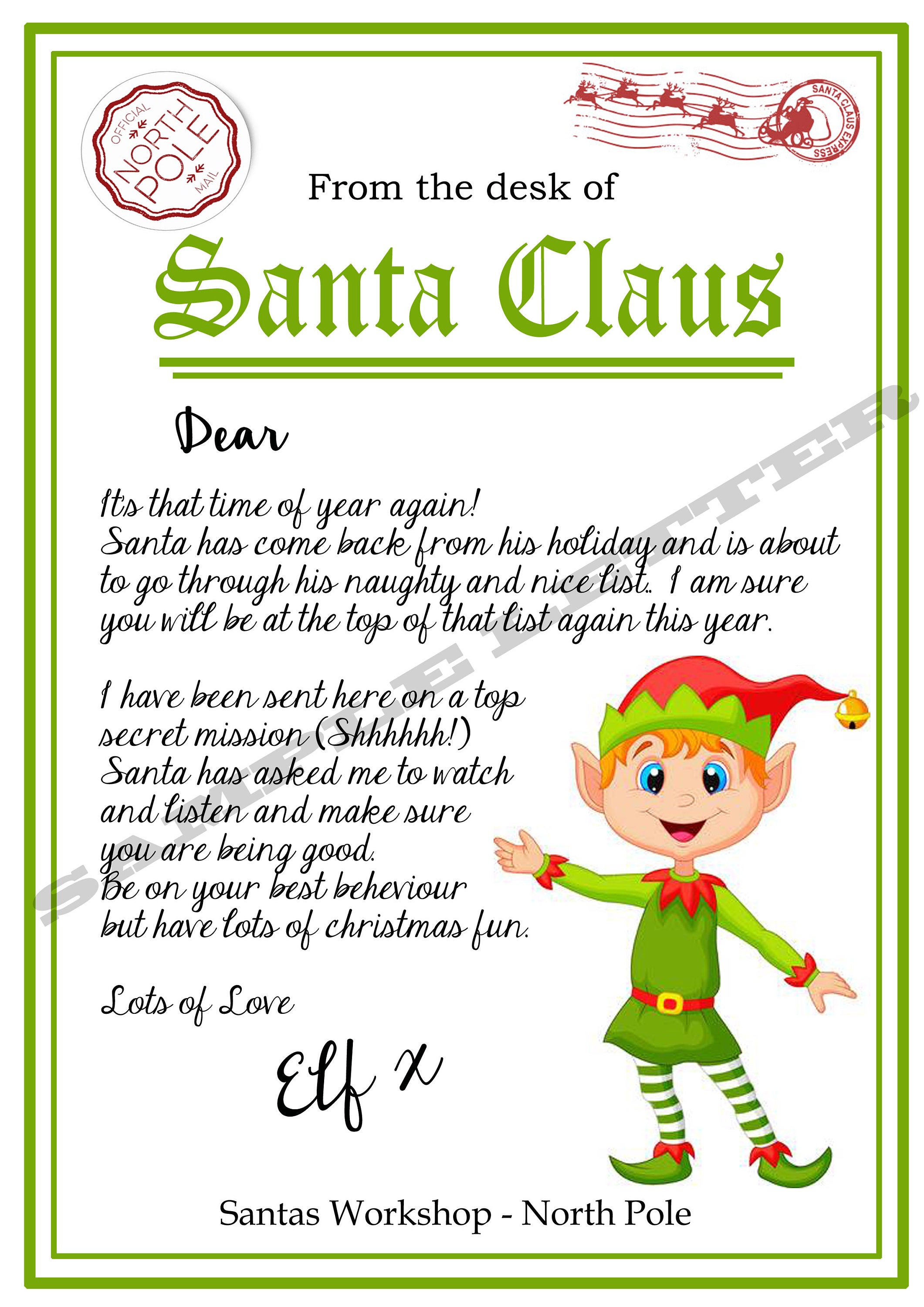 Buy Printable Download Elf Arrival Letter From Santa Note Online in India - Etsy Buy Printable Download Elf Arrival Letter From Santa Note Online in India - Etsy
