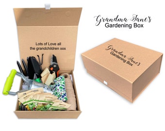 Personalised large ladies gardening gift box christmas mum grandma garden gift women