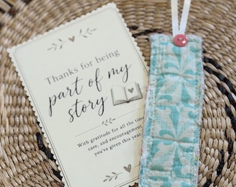 Vintage Quilt Bookmark | Handmade Fabric Bookmark, One-of-a-Kind, Teacher Gift