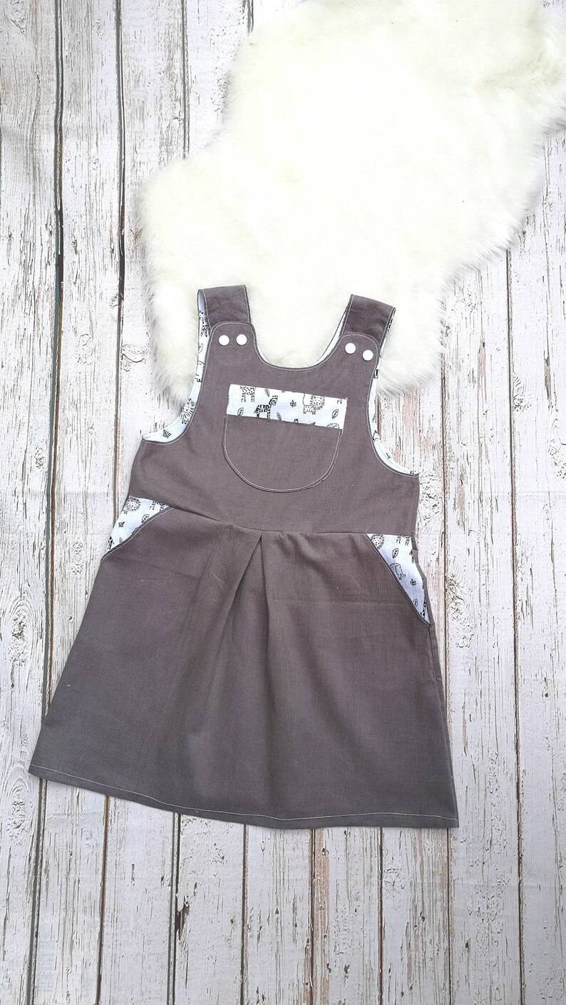 grey dungaree dress