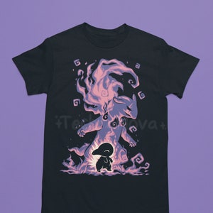 Consegna nel Regno Unito // The Ghostly Fire Within - Maglietta accendifuoco // Maglietta ispirata a Poke // Maglietta Cyndaquil-Typhlosion // Maglietta videogioco