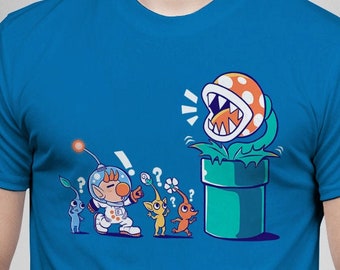 Wrong Planet - Pikmin T-Shirt // Pikmin Mario crossover Shirt // Cute Video Game T-Shirt