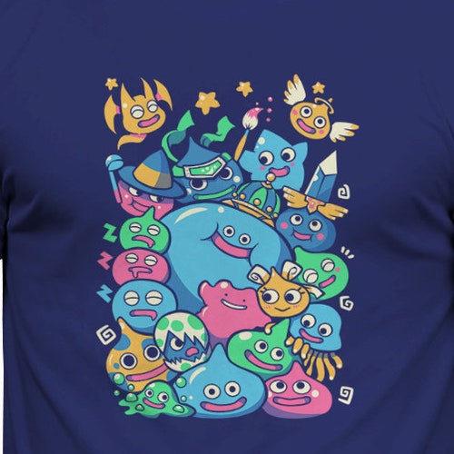 Slime Party Dragon Quest T Shirt Slimes Mascot Etsy Ireland