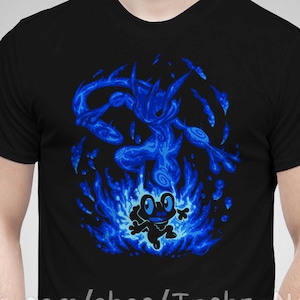 UK Lieferung // The Water Ninja inneren - Water Evolve - Gre-ninja T-Shirt // poke monShirt // froakie Silhouette Shirt // Videospiel T-Shirt