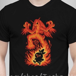 UK Delivery //Fire Bird Within - Blaziken T-Shirt // poke Shirt // torchic fire Shirt // Fighting fire bird phoenix // Video Game T-Shirt