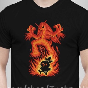 The Fire Bird Within - Blazi-ken T-Shirt // poke Shirt // tor-chic fire chicken Shirt // Fighting fire bird phoenix // Video Game T-Shirt