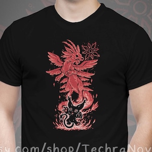 Digital Light Within - The Crests - Gatomon//Magnadramon T-Shirt // digi mon Shirt // Silhouette Shirt // Video Game T-Shirt