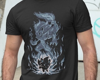 The Dark Fox Within - the Darkness Evolves - Poke Inspired Shirt