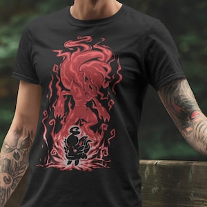 The Ghost Fox Within -The Phantom Evolves - Hisuian zoroark T-Shirt // poke moninspired Shirt // zorua ghost fox Shirt // Video Game T-Shirt