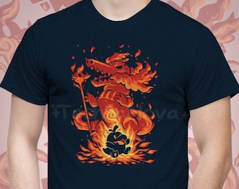 The Fire Singer Within – Croco fuecoco-skeledirge T-Shirt // poke moninspired Shirt // fire starter type Shirt // Video Game T-Shirt