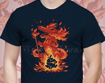 The Fire Singer Within – Croco  // poke INSPIRED Shirt // fire starter type Shirt // fue coco-skele dirge T-Shirt // Video Game T-Shirt