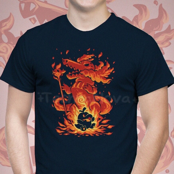 The Fire Singer Within – Croco fuecoco-skeledirge T-Shirt // poke moninspired Shirt // fire starter type Shirt // Video Game T-Shirt