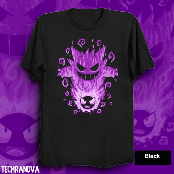 The Mega Ghost Within Gengar Ghastly T-shirt // Shiny Mega -  Israel