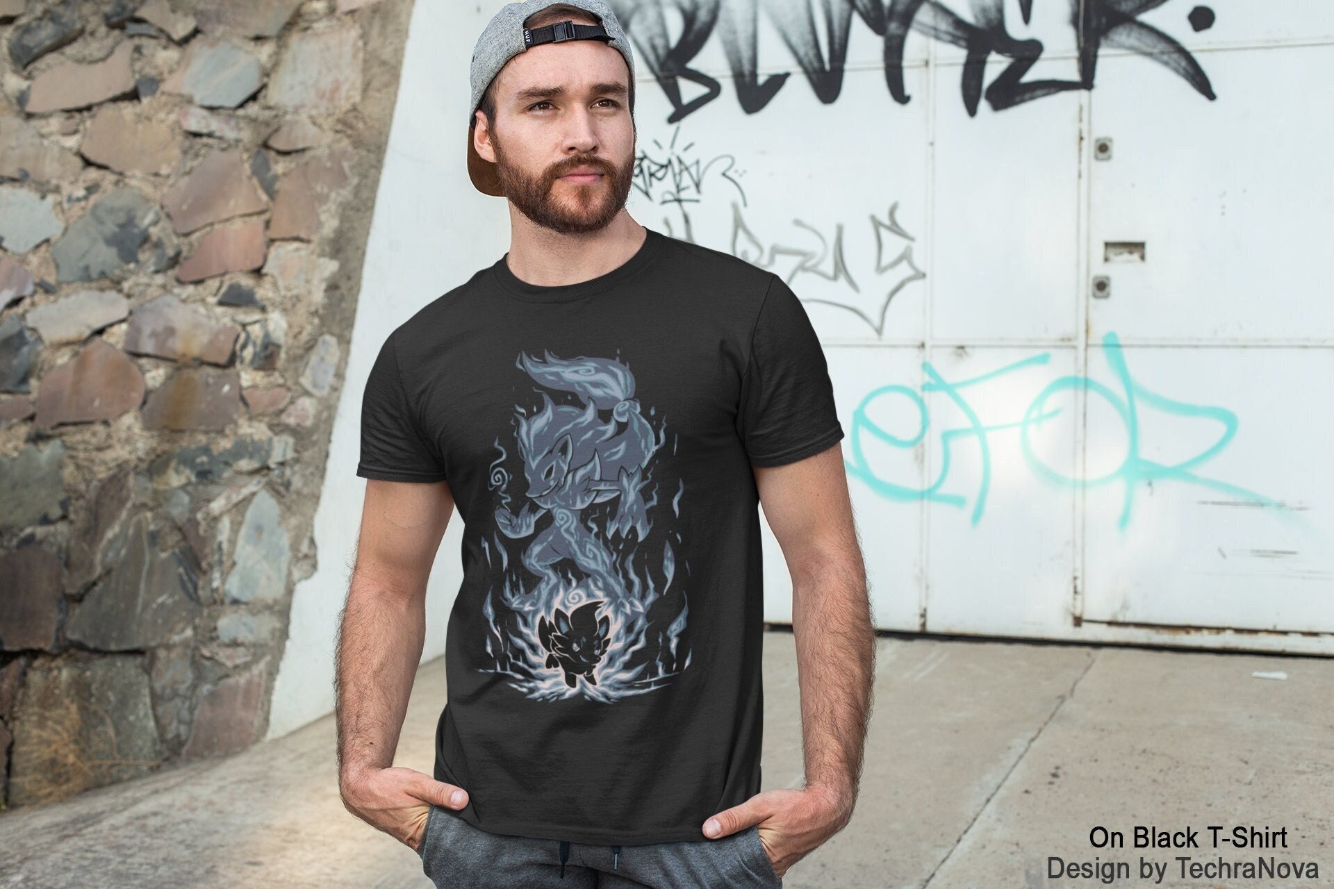 The Dark Fox Within - the Darkness Evolves - Poke Inspired Shirt