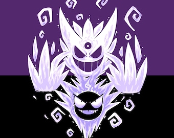 The Mega Ghost Within Gengar Ghastly T-shirt // Shiny Mega 