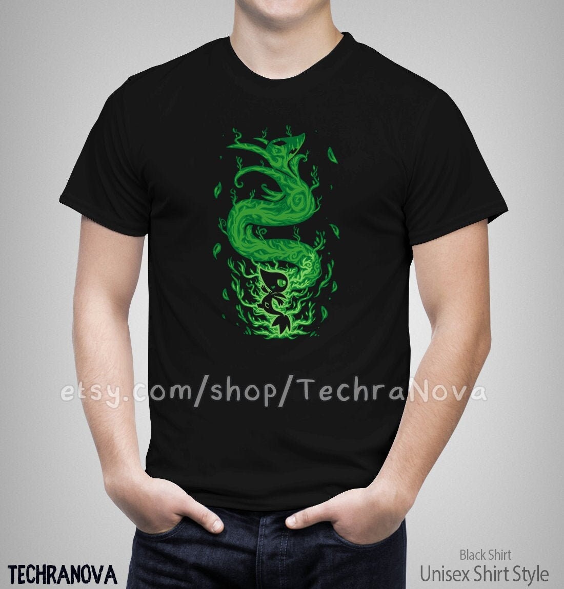 The Grass Snake Within the Grass Evolves Serperior T-shirt // Poke