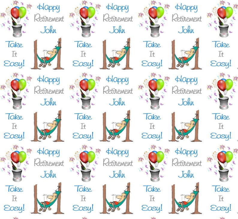 Personalised Wrapping Paper Retirement Gift Wrap with Own Name Etsy