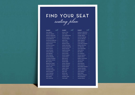 Travel Themed Wedding Seating Chart