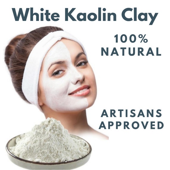 White Kaolin Clay Powder Face Mask for All Skins, Food Grade Edible Clay or  Cosmetic, Water or Oil Dispersible, White Dirt, 