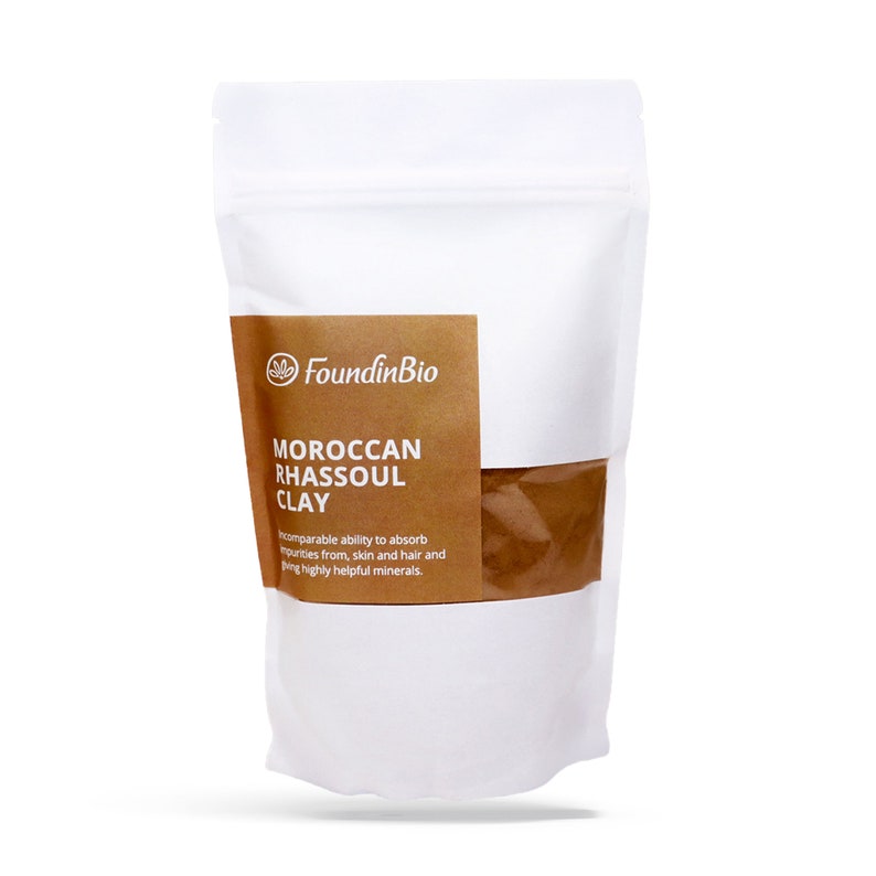 Rhassoul Ghassoul clay powder for face mask, cosmetic grade.