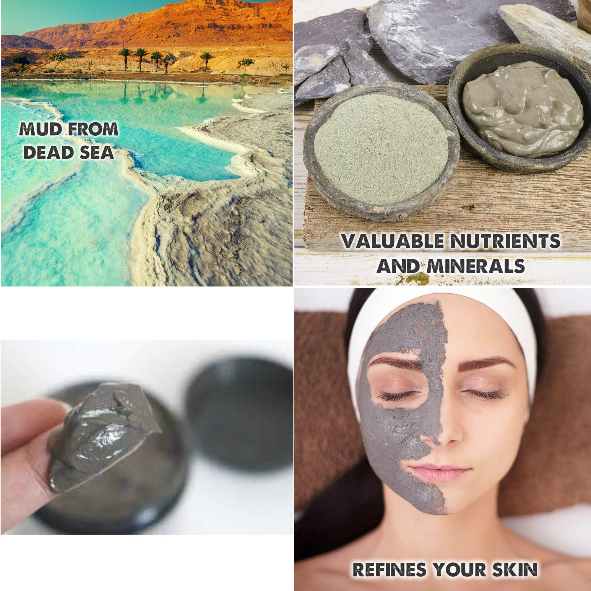 Dead Sea Clay Mud Mask Face Body Wash Anti Acne Black | Etsy
