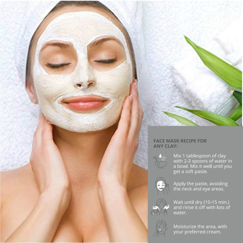 White Kaolin Clay Powder Face Mask for All Skins Food Grade Etsy Canada