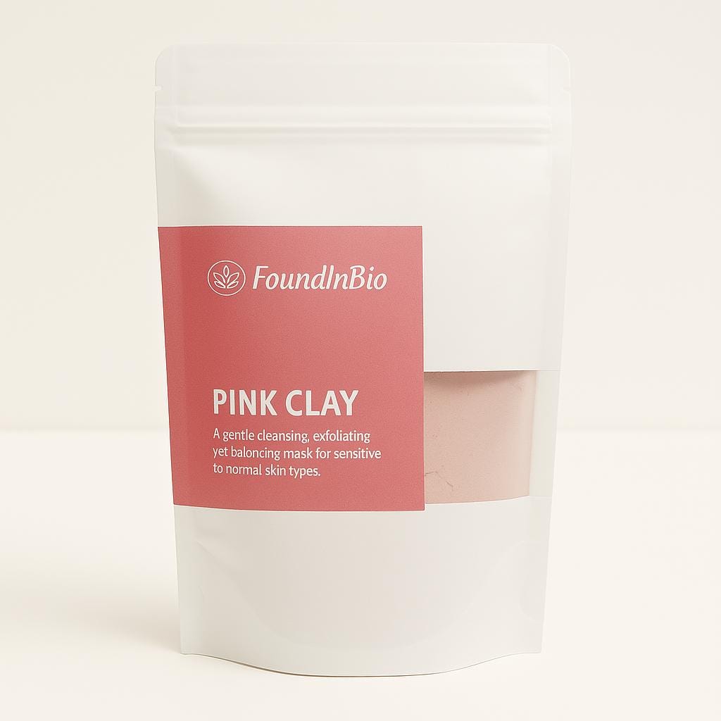 Pink Clay Powder | Gentle Face Mask for Sensitive Skin, DIY Soap Pink Clay Powder | Gentle Face Mask for Sensitive Skin, DIY Soap