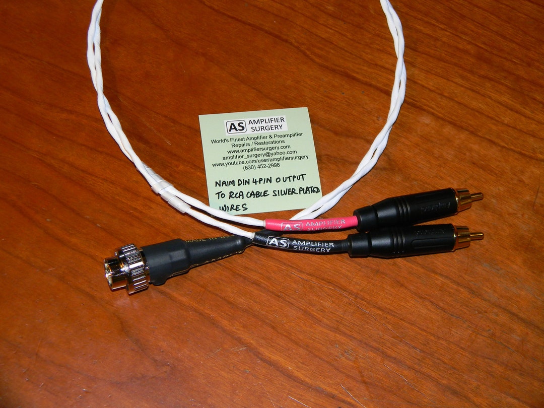 Amplifier Surgery Silver Plated Wire 4 Pin Locking Naim DIN Output to
