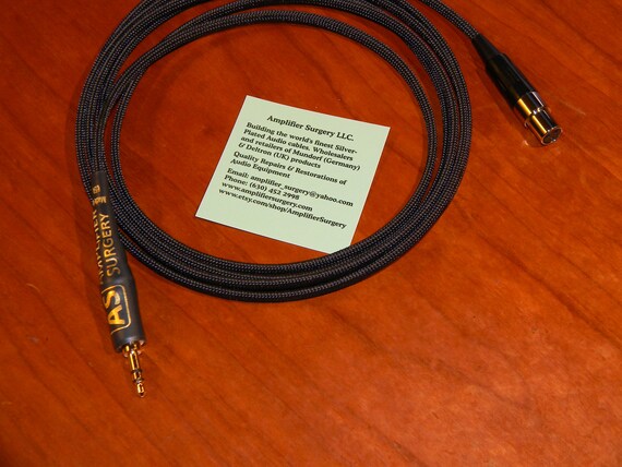AKG Headphones K701 K702 K712 K240 K181DJ K141 cable built with Silver Plated wires and gold plated connectors Made in the USA