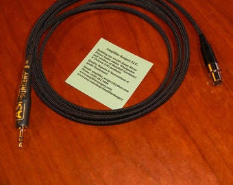 Silver Plated Cable for AKG Headphones, Gold Connectors (Made in USA)